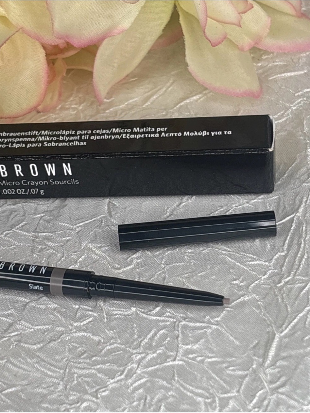 Bobbi Brown Micro Brow Pencil w/Spoolie - 9 Slate - FullSize New In Box